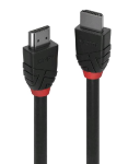Lindy Black Line - Cavo HDMI con Ethernet - HDMI maschio a HDMI maschio - 2 m - tripla schermatura - nero - di forma rotonda, supporto 4K
